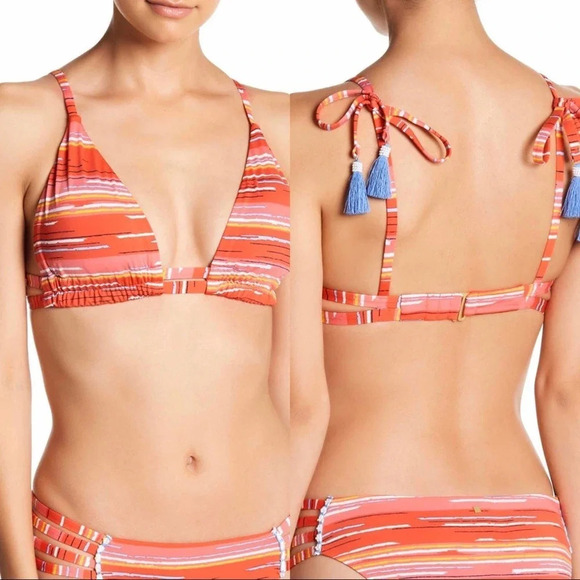 NEW Dolce Vita Tie Strap Triangle Bikini Top Size Small NWT - Picture 10 of 10